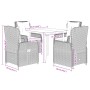Set comedor de jardín 5 piezas y cojines ratán sintético marrón by , Garden sets - Ref: Foro24-3262841, Price: 549,95 €, Disc...