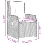 Set comedor de jardín 5 piezas y cojines ratán sintético marrón by , Garden sets - Ref: Foro24-3262841, Price: 549,95 €, Disc...