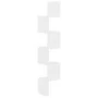 Glossy white engineered wood wall corner shelf by vidaXL, Shelves and shelves - Ref: Foro24-326837, Price: 32,49 €, Discount: %