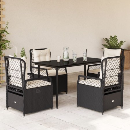 Set de muebles jardín 5 pzas con cojines ratán sintético negro von , Gartensets - Ref: Foro24-3262959, Preis: 495,28 €, Rabat...