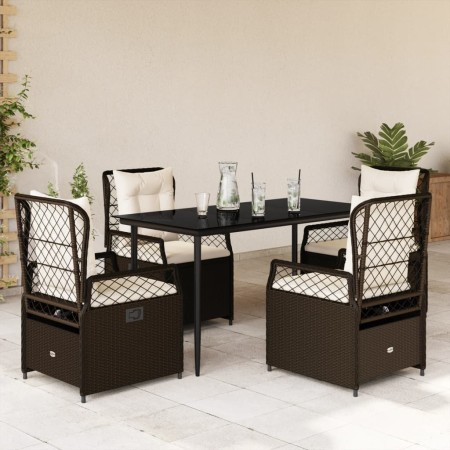Set comedor de jardín 5 piezas y cojines ratán sintético marrón by , Garden sets - Ref: Foro24-3262973, Price: 510,09 €, Disc...