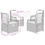 Set comedor de jardín 5 piezas y cojines ratán sintético marrón by , Garden sets - Ref: Foro24-3262973, Price: 510,09 €, Disc...