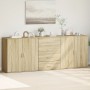 Aparadores 3 uds madera contrachapada color roble sonoma by , Sideboards - Ref: Foro24-3276611, Price: 265,45 €, Discount: %