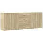 Aparadores 3 uds madera contrachapada color roble sonoma by , Sideboards - Ref: Foro24-3276611, Price: 265,45 €, Discount: %
