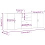 Aparadores 3 uds madera contrachapada roble ahumado by , Sideboards - Ref: Foro24-3276613, Price: 260,32 €, Discount: %