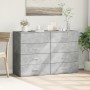 Aparadores 2 uds madera de ingeniería gris hormigón 60x39x80 cm von , Sideboards - Ref: Foro24-3276626, Preis: 193,87 €, Raba...