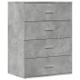 Aparadores 2 uds madera de ingeniería gris hormigón 60x39x80 cm