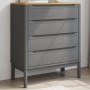 Cómoda cajonera FLORO madera maciza de pino gris de , Cajoneras - Ref: Foro24-374010, Precio: 169,38 €, Descuento: %