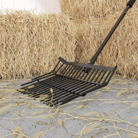 Cabezal de horquilla de rastrillo con 14 púas de acero negro by , livestock feeding - Ref: Foro24-172481, Price: 30,60 €, Dis...