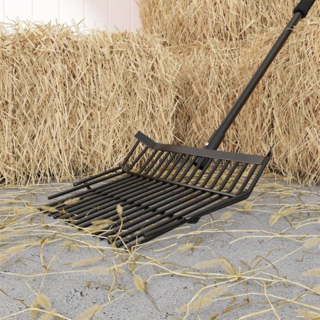 Cabezal de horquilla de rastrillo con 14 púas de acero negro by , livestock feeding - Ref: Foro24-172481, Price: 30,60 €, Dis...