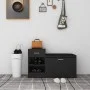 Glossy black engineered wood shoe bench 94.5x31x57 cm by vidaXL, Shoe racks and shoe organizers - Ref: Foro24-326748, Price: ...