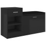 Glossy black engineered wood shoe bench 94.5x31x57 cm by vidaXL, Shoe racks and shoe organizers - Ref: Foro24-326748, Price: ...