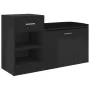 Glossy black engineered wood shoe bench 94.5x31x57 cm by vidaXL, Shoe racks and shoe organizers - Ref: Foro24-326748, Price: ...