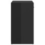 Banco zapatero madera de ingeniería negro brillo 94,5x31x57 cm