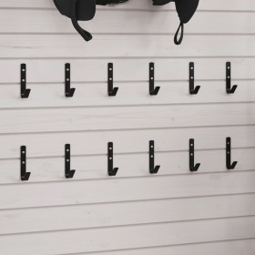 Ganchos de pared en fomra de J 12 unidades acero negro von , Zubehör für Pferdezügel - Ref: Foro24-172460, Preis: 19,99 €, Ra...