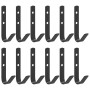 Ganchos de pared en fomra de J 12 unidades acero negro von , Zubehör für Pferdezügel - Ref: Foro24-172460, Preis: 19,99 €, Ra...