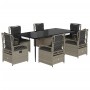 Set comedor jardín 7 pzas y cojines ratán sintético gris claro by , Garden sets - Ref: Foro24-3263032, Price: 855,22 €, Disco...