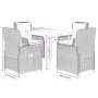 Set comedor de jardín 5 piezas y cojines ratán sintético marrón by , Garden sets - Ref: Foro24-3262848, Price: 520,81 €, Disc...
