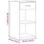 Mesita de noche madera de ingeniería blanco 35x34x65 cm von , Nachttische - Ref: Foro24-840576, Preis: 47,46 €, Rabatt: %