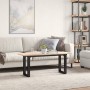 Mesa de centro marco O madera maciza pino y acero 110x40x45 cm von , Küchen- und Esstische - Ref: Foro24-3282667, Preis: 75,9...