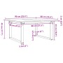 Mesa de centro marco O madera maciza pino y acero 90x90x45 cm von , Küchen- und Esstische - Ref: Foro24-3282665, Preis: 89,87...