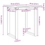 Mesa de comedor marco O madera maciza pino y acero 70x70x75 cm von , Küchen- und Esstische - Ref: Foro24-3282671, Preis: 85,5...