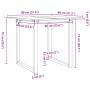 Mesa de comedor marco O madera maciza pino y acero 80x80x75 cm von , Küchen- und Esstische - Ref: Foro24-3282673, Preis: 90,5...