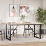 Mesa de comedor marco O madera maciza pino y acero 180x90x75cm von , Küchen- und Esstische - Ref: Foro24-3282678, Preis: 160,...