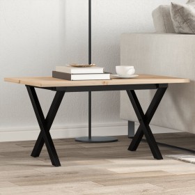 Mesa de centro marco X madera maciza pino y acero 80x50x40 cm von , Küchen- und Esstische - Ref: Foro24-3282684, Preis: 64,06...