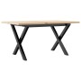 Mesa de centro marco X madera maciza pino y acero 80x50x40 cm von , Küchen- und Esstische - Ref: Foro24-3282684, Preis: 64,06...