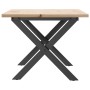 Mesa de centro marco X madera maciza pino y acero 80x50x40 cm von , Küchen- und Esstische - Ref: Foro24-3282684, Preis: 64,06...