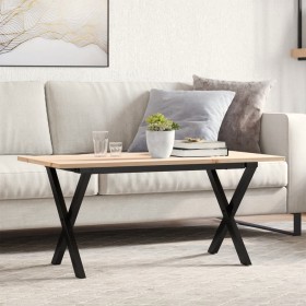 Mesa de centro marco X madera maciza pino y acero 90x40x35 cm von , Küchen- und Esstische - Ref: Foro24-3282686, Preis: 59,65...