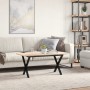 Mesa de centro marco X madera maciza pino y acero 90x40x35 cm von , Küchen- und Esstische - Ref: Foro24-3282686, Preis: 59,65...