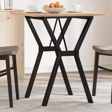 Mesa de comedor marco Y madera maciza pino y acero 70x70x75 cm von , Küchen- und Esstische - Ref: Foro24-3282715, Preis: 83,3...