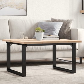Mesa de centro marco O madera maciza pino y acero 80x80x45,5 cm von , Küchen- und Esstische - Ref: Foro24-3282729, Preis: 94,...