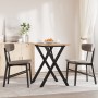 Mesa de comedor marco X madera maciza pino y acero 80x50x75,5cm von , Küchen- und Esstische - Ref: Foro24-3282760, Preis: 76,...