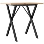 Mesa de comedor marco X madera maciza pino y acero 80x50x75,5cm von , Küchen- und Esstische - Ref: Foro24-3282760, Preis: 76,...