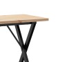 Mesa de comedor marco X madera maciza pino y acero 80x50x75,5cm von , Küchen- und Esstische - Ref: Foro24-3282760, Preis: 76,...