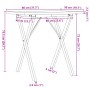 Mesa de comedor marco X madera maciza pino y acero 80x50x75,5cm von , Küchen- und Esstische - Ref: Foro24-3282760, Preis: 76,...