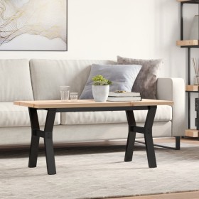 Mesa de centro marco Y madera maciza pino y acero 100x50x45,5cm von , Küchen- und Esstische - Ref: Foro24-3282776, Preis: 96,...
