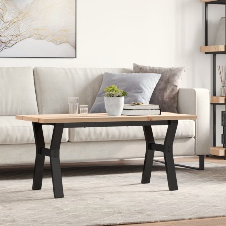 Mesa de centro marco Y madera maciza pino y acero 100x50x45,5cm von , Küchen- und Esstische - Ref: Foro24-3282776, Preis: 96,...