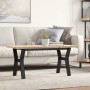 Mesa de centro marco Y madera maciza pino y acero 100x50x45,5cm von , Küchen- und Esstische - Ref: Foro24-3282776, Preis: 96,...