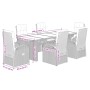 Set de comedor de jardín 7 pzas y cojines ratán sintético negro by , Garden sets - Ref: Foro24-3277629, Price: 1,00 €, Discou...