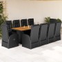 Set de comedor jardín 11 pzas con cojines ratán sintético negro von , Gartensets - Ref: Foro24-3277636, Preis: 2,00 €, Rabatt: %
