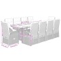 Set de comedor jardín 11 pzas con cojines ratán sintético negro von , Gartensets - Ref: Foro24-3277636, Preis: 2,00 €, Rabatt: %