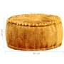Puf redondo de terciopelo color mostaza 40x20 cm de , Otomanas - Ref: Foro24-287568, Precio: 37,55 €, Descuento: %