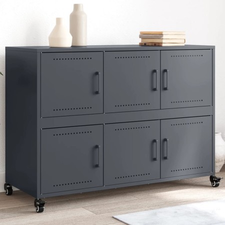 Aparador acero gris antracita 100,5x39x72 cm by , Sideboards - Ref: Foro24-846742, Price: 183,88 €, Discount: %