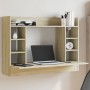 Escritorio de pared madera ingeniería roble Sonoma 105x48x75 cm de , Escritorios - Ref: Foro24-847970, Precio: 84,32 €