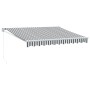 Toldo retráctil aluminio y tela gris antracita y blanco 3x2,5 m by , Awnings - Ref: Foro24-3216103, Price: 194,13 €, Discount: %