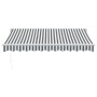 Toldo retráctil aluminio y tela gris antracita y blanco 3x2,5 m by , Awnings - Ref: Foro24-3216103, Price: 194,13 €, Discount: %